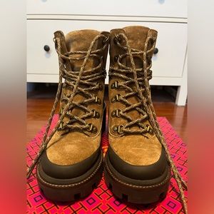 Tory Burch Lug Sole Hiker Ankle Boot Size 6